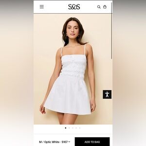 Solid and striped size M white brand new with tags dress